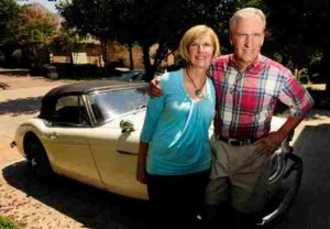 Man finds stolen car 42 years later.  Lucky Bob Russell with his car.