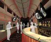 Artist rendering of proposed X Train Las Vegas ultra lounge.