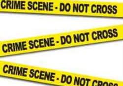 Yellow police crime scene do not cross tape