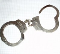 Handcuffs. Arrest made.