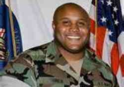 The Christopher manhunt continues. This photo shows Dorner in a military uniform