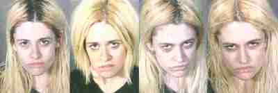 Satara Stratton in various booking photos from the LAPD)