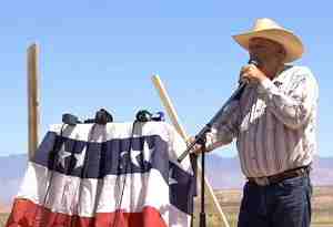 Clive Bundy addressed the media at a press confence, April 24, 2014, at the Bundy Ranch.
